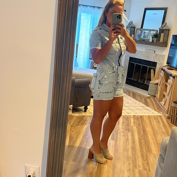 Denim jumpsuit shorts - Picture 10 of 10